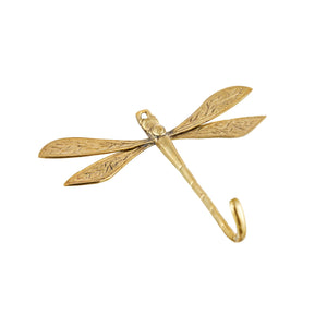 Fauna brass dragonfly hook - ilbronzetto