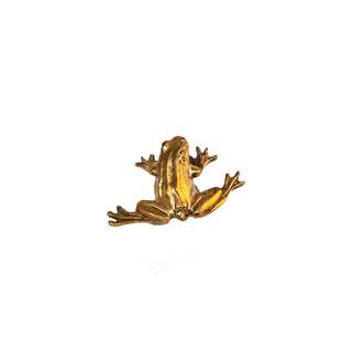 Fauna brass frog knob - ilbronzetto