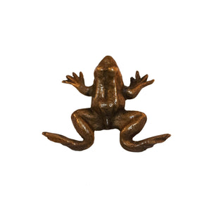 Fauna brass large toad knob - ilbronzetto