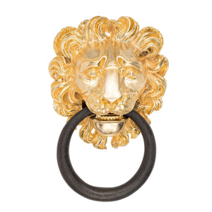 Fauna brass lion knocker - ilbronzetto