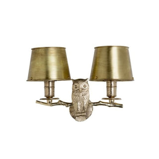 Fauna brass owl wall light - ilbronzetto