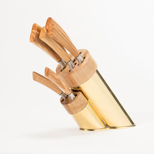 Gaston brass knife holder - ilbronzetto