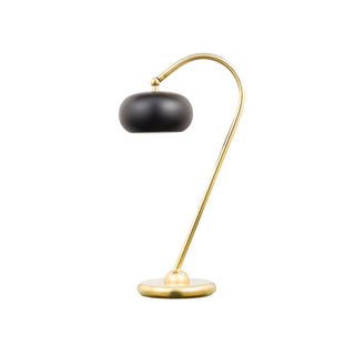 Gea jet black brass table lamp - ilbronzetto