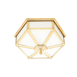 Geometria brass hexagonal ceiling light - ilbronzetto