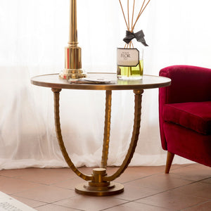 Horn brass side table - ilbronzetto