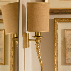 Horn brass wall light - ilbronzetto
