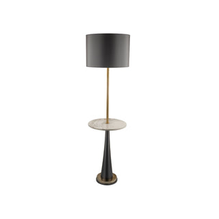 I-conic brass stand floor lamp with marble table - ilbronzetto