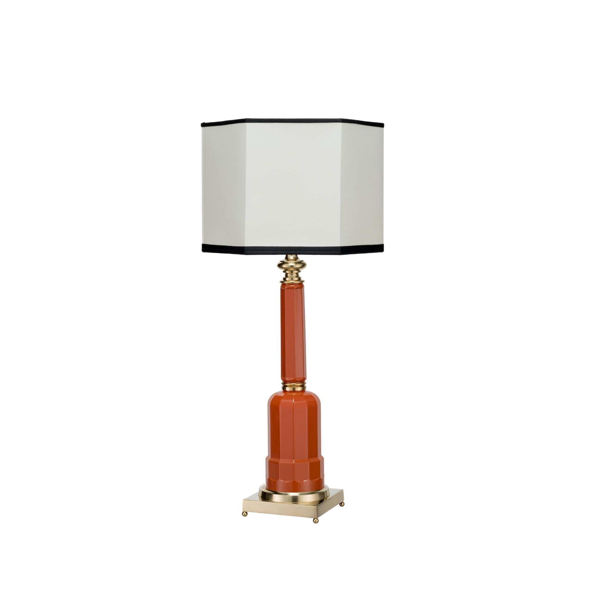 Jacaranda orange brass table lamp - ilbronzetto
