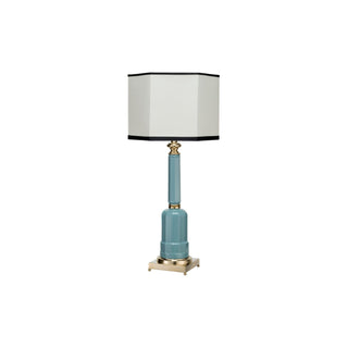 Jacaranda pastel turquoise brass table lamp - ilbronzetto