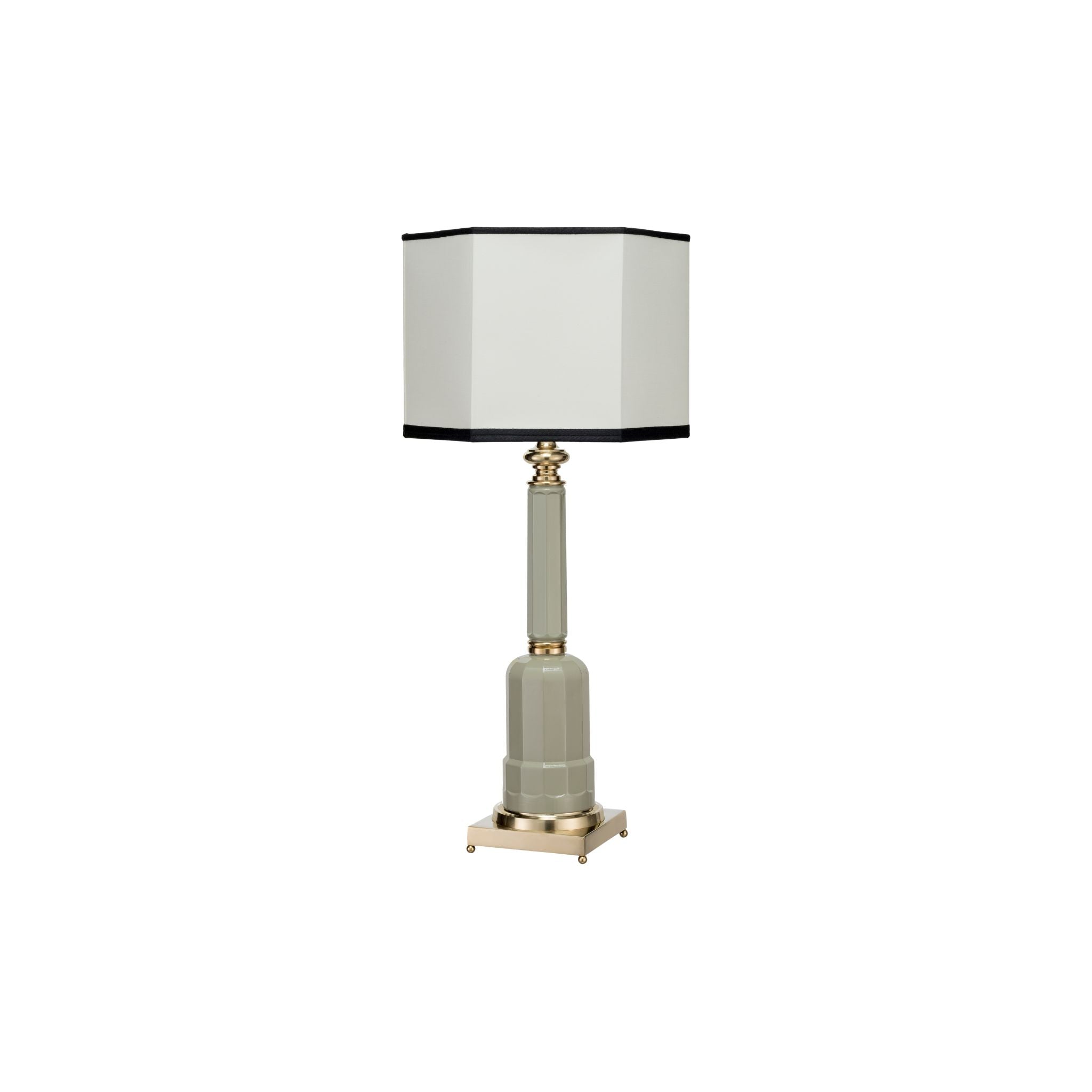 Jacaranda pebble grey brass table lamp - ilbronzetto