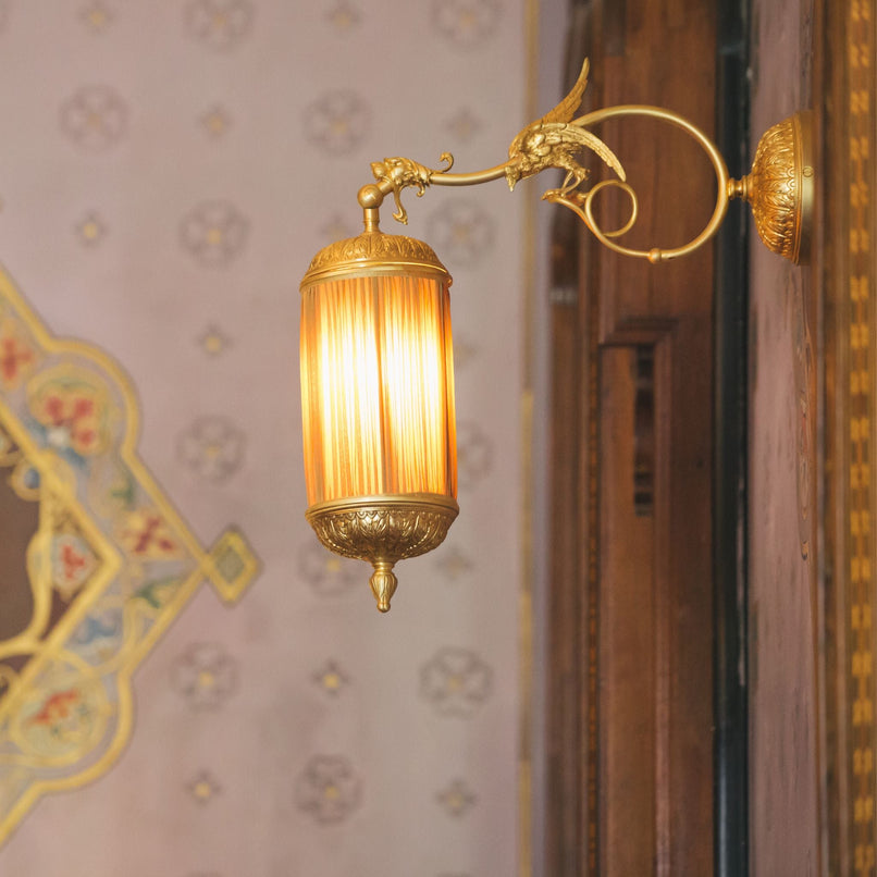 Mytho brass dragon sconce - ilbronzetto