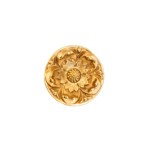 Novecento brass circular anemone knob - ilbronzetto