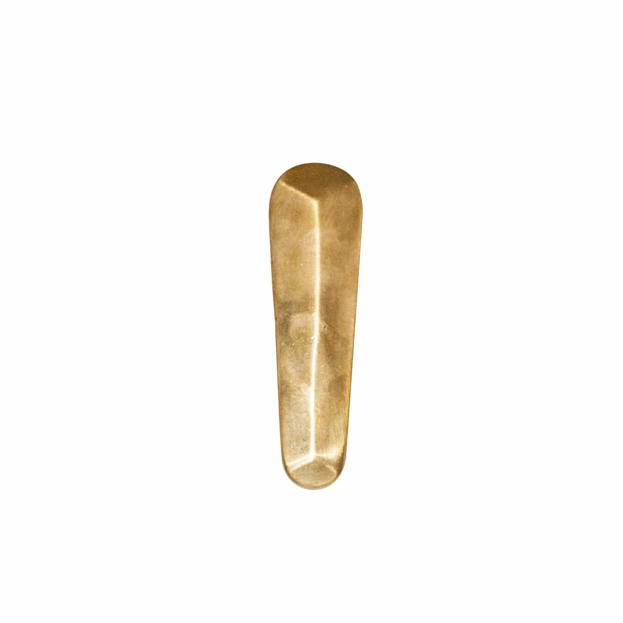 Novecento brass cuneiform mobile knob - ilbronzetto