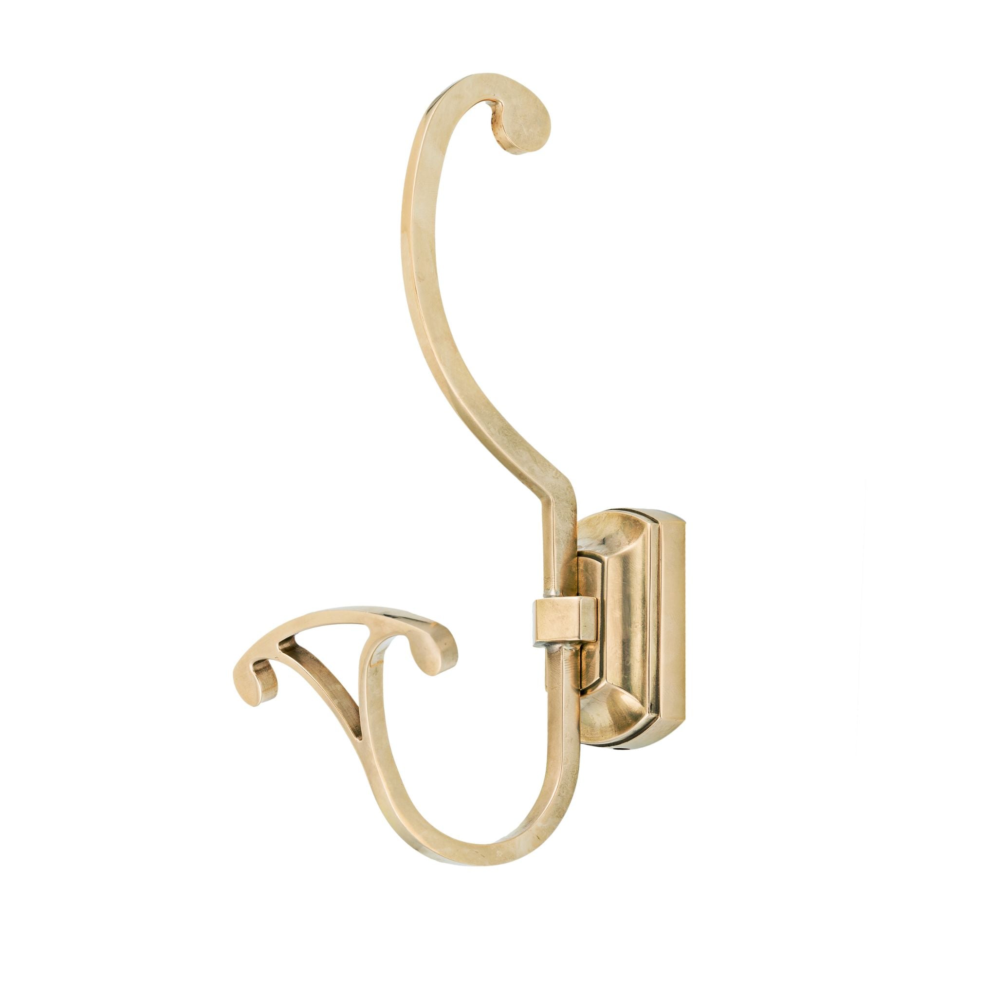 Novecento brass elongated hook - ilbronzetto