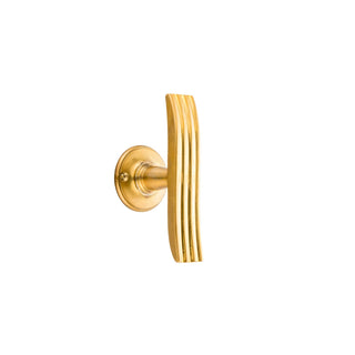 Novecento brass fluted window handle - ilbronzetto
