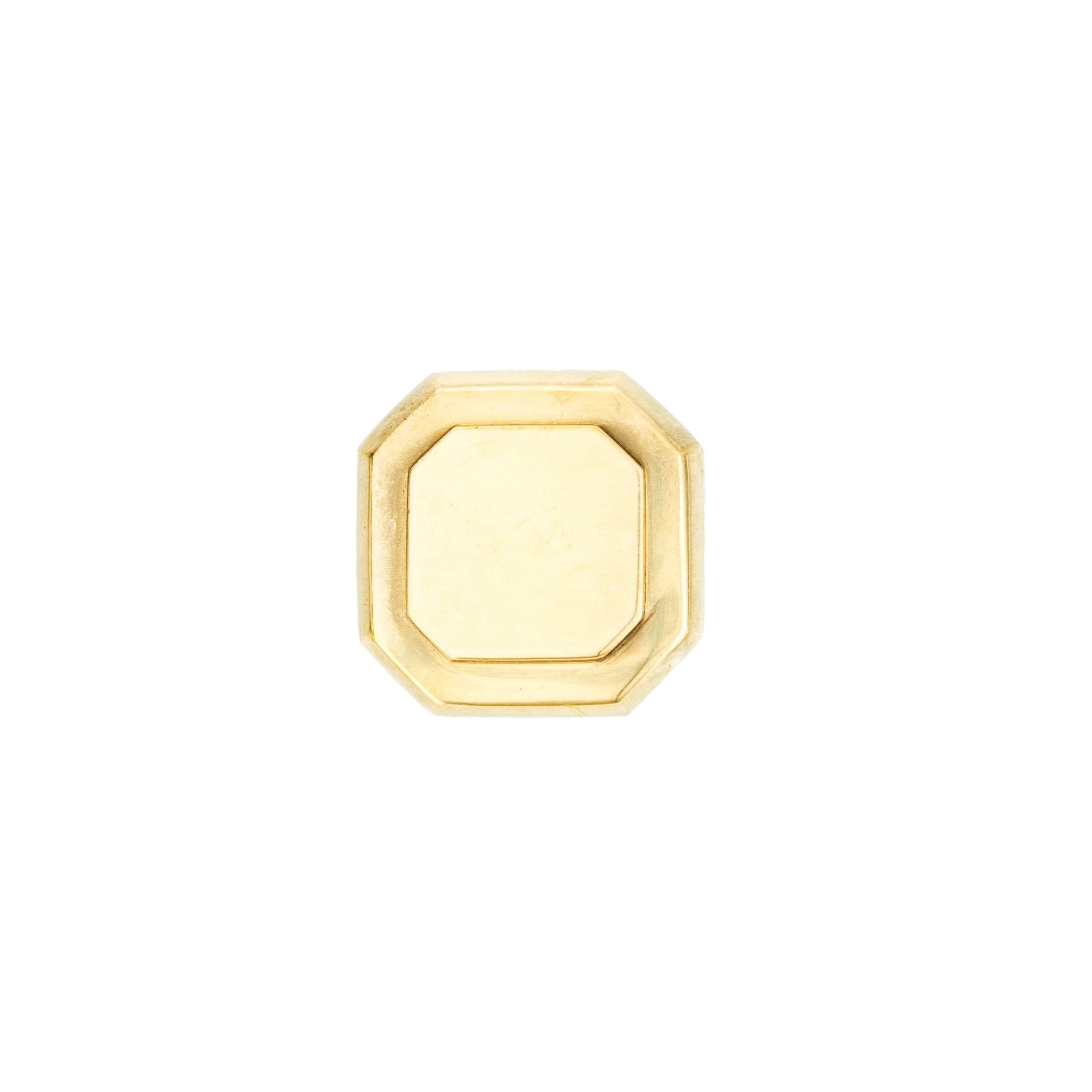 Novecento brass octagonal square knob - ilbronzetto