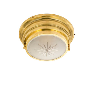 Novecento brass round ceiling light - ilbronzetto