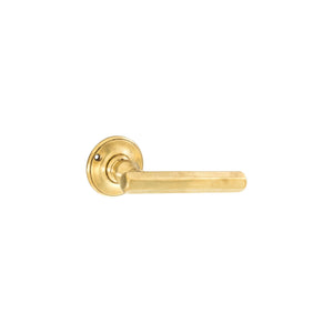 Novecento brass squared door handle - ilbronzetto