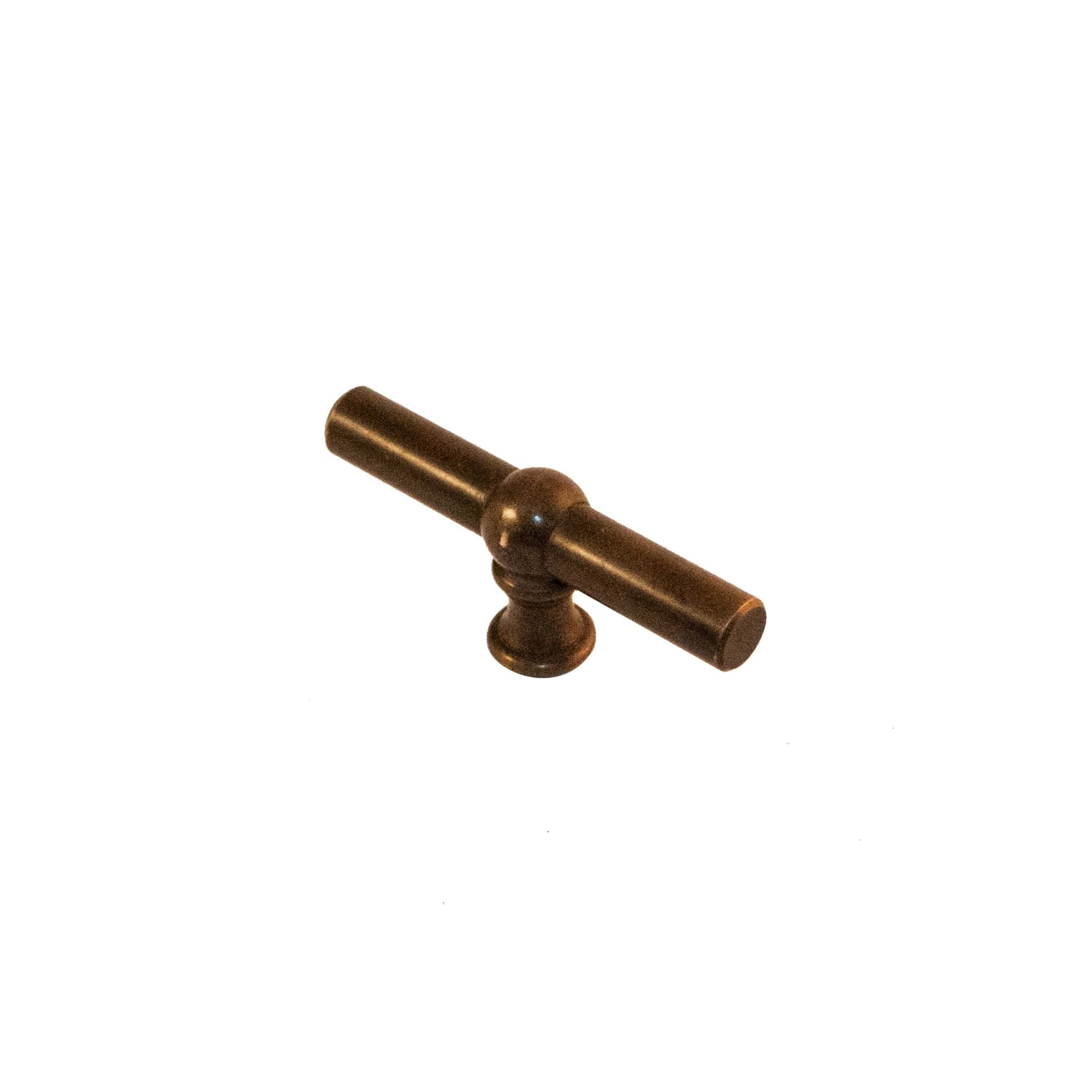 Novecento brass t shaped knob - ilbronzetto