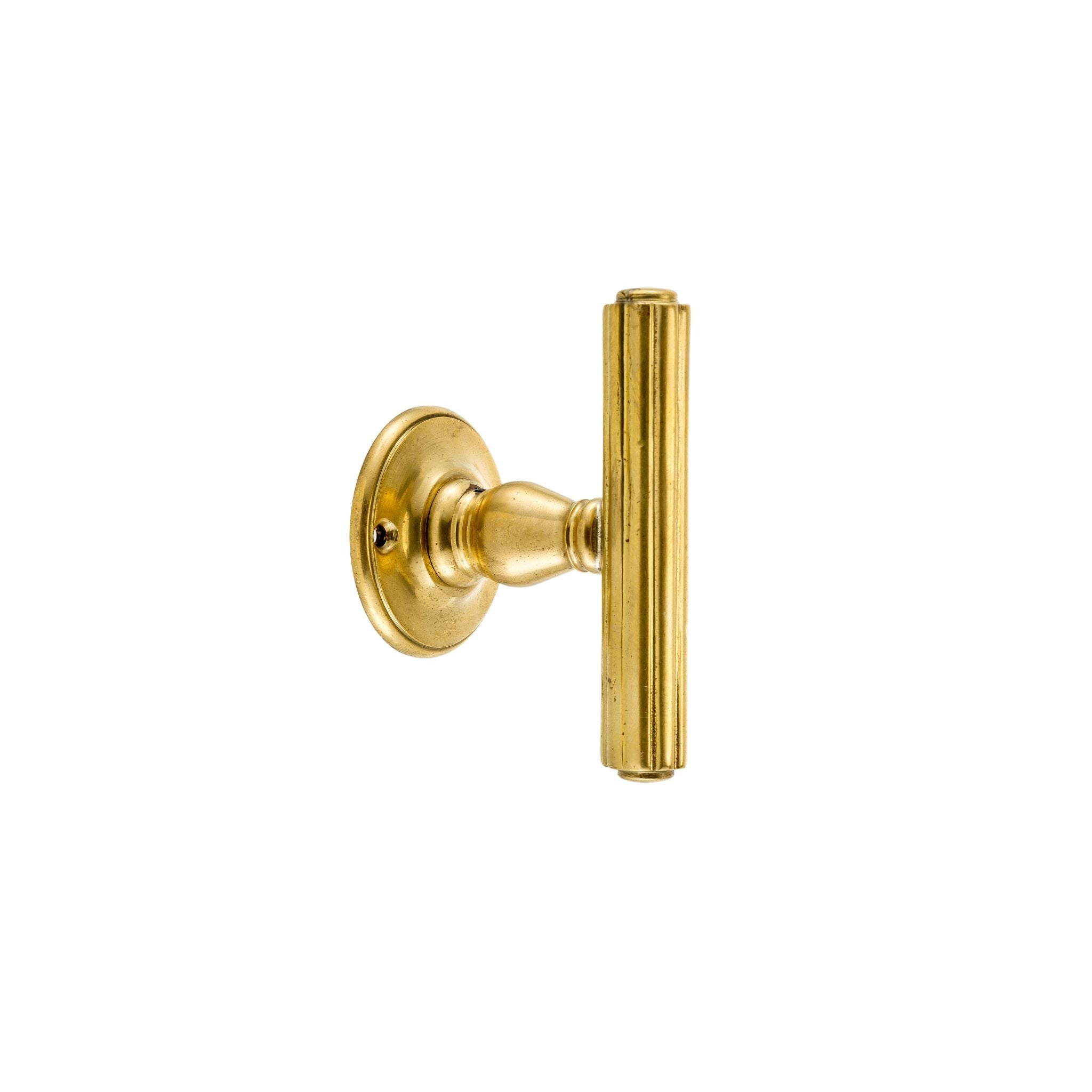 Novecento brass tubolar window handle with grooves - ilbronzetto