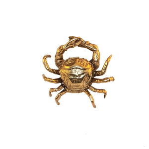 Ocean brass crab knob - ilbronzetto