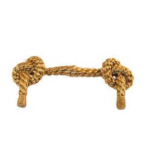 Ocean brass knotted rope knob - ilbronzetto