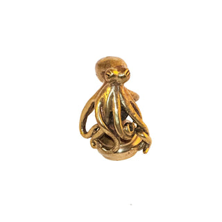 Ocean brass octopus knob - ilbronzetto