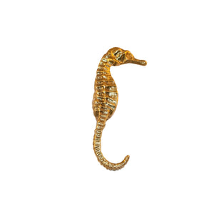 Ocean brass seahorse knob - ilbronzetto