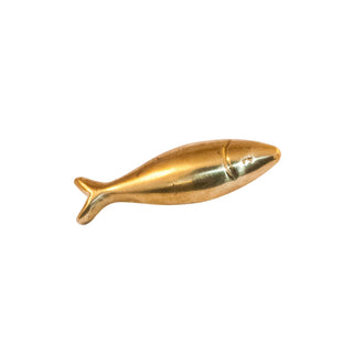 Ocean brass small fish knob - ilbronzetto