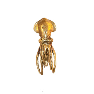 Ocean brass squid knob - ilbronzetto