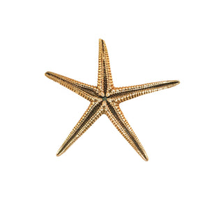Ocean brass thin starfish knob - ilbronzetto