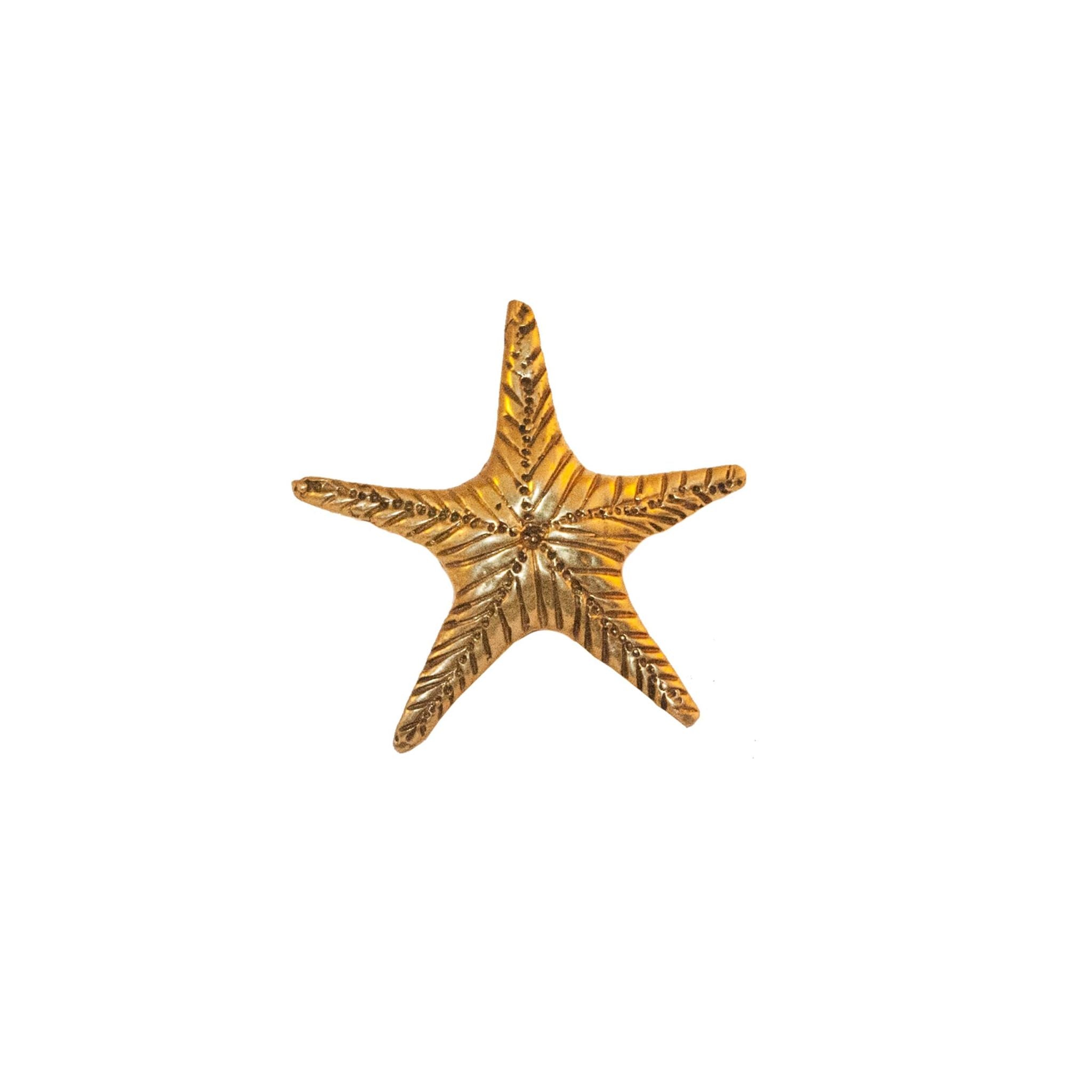 Oceano brass starfish knob - ilbronzetto