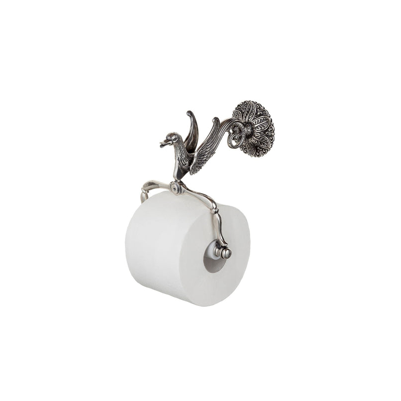 Opèra brass swans with toilet paper holder - ilbronzetto