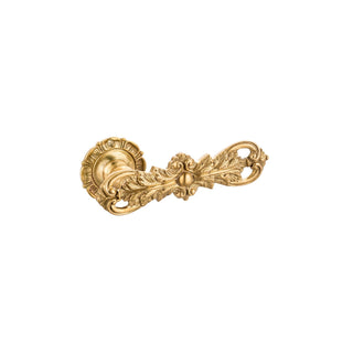 Orsay brass door handles with leaves - ilbronzetto