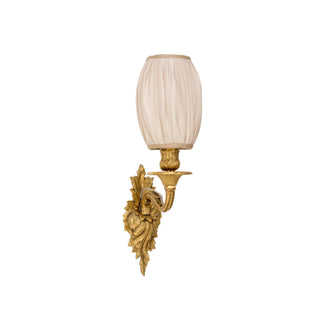 Palmira leaves sconce with oval lampshade - ilbronzetto