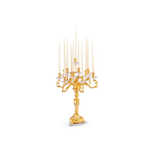 Reggia candelabra with crystal details and twelve lights - ilbronzetto