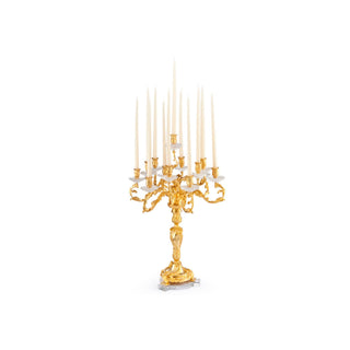 Reggia candelabra with crystal details and twelve lights - ilbronzetto