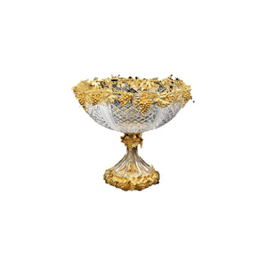 Reggia handgrinded round cup decorated base - ilbronzetto