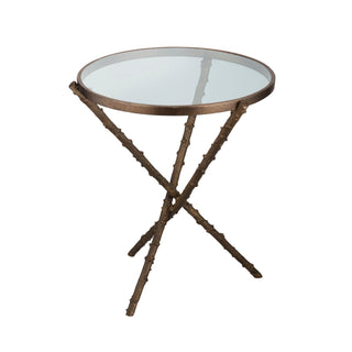 Rosa canina brass side table - ilbronzetto