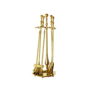 Santa croce brass fireplace tool set - ilbronzetto