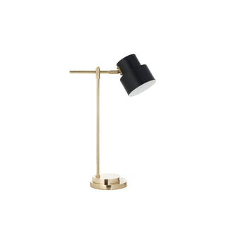 Satellite jet black brass table lamp - ilbronzetto