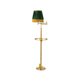 Studio adjustable floor lamp with brass table - ilbronzetto
