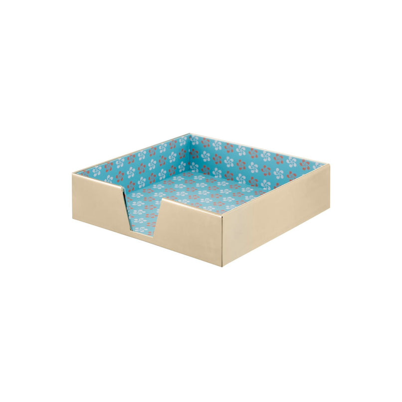 Treasure squared brass napkin holder - ilbronzetto