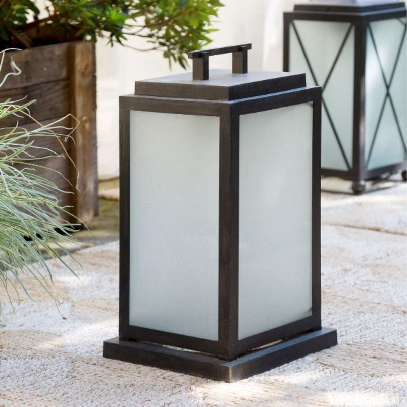 Urban brass floor lantern - ilbronzetto