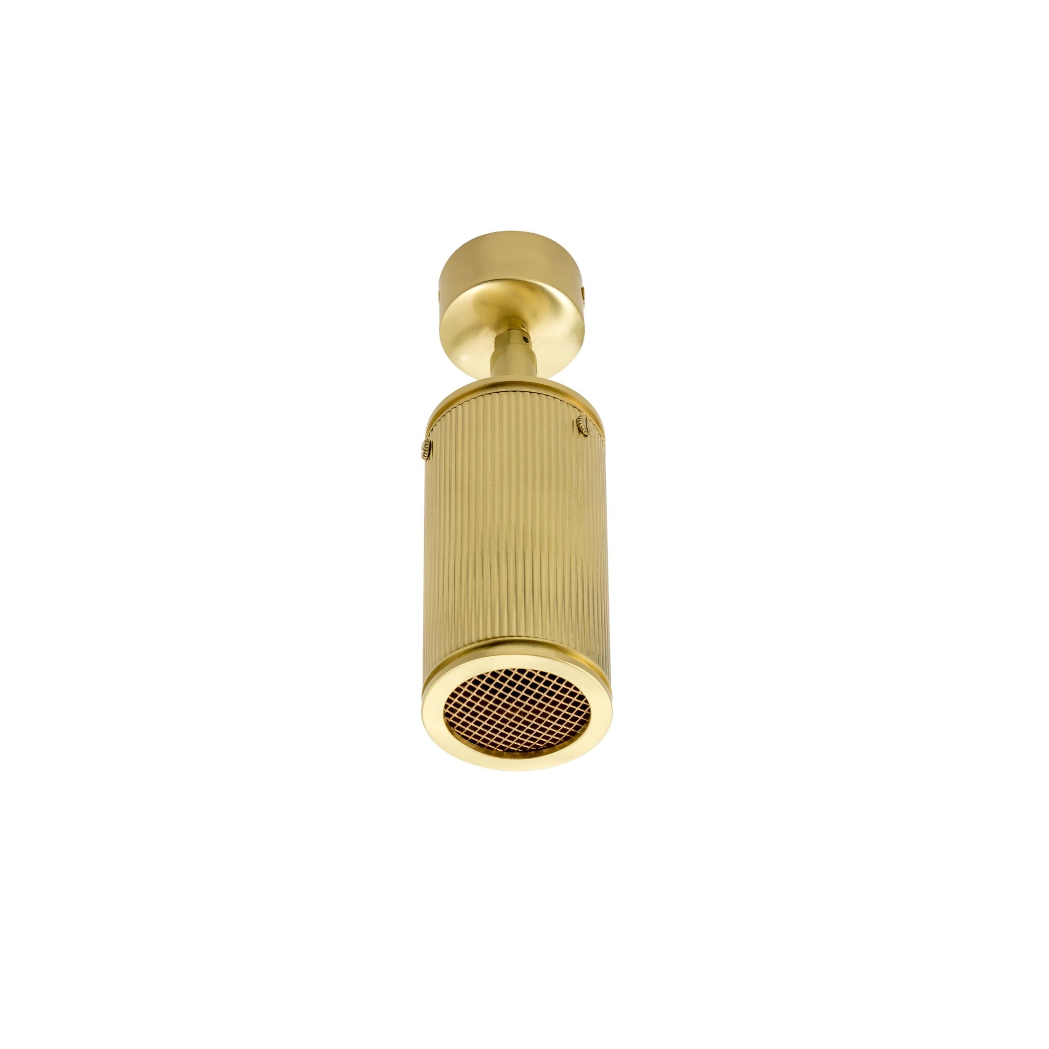 Urban brass ribbed cylindrical spot light - ilbronzetto