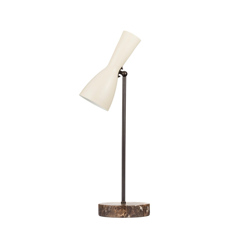 Wormhole cream brass table lamp - ilbronzetto