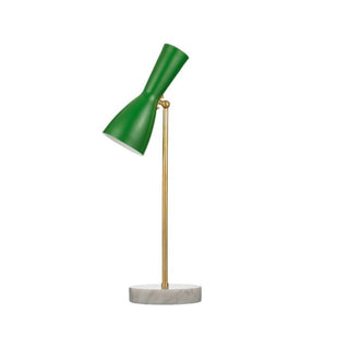 Wormhole grass green brass table lamp - ilbronzetto
