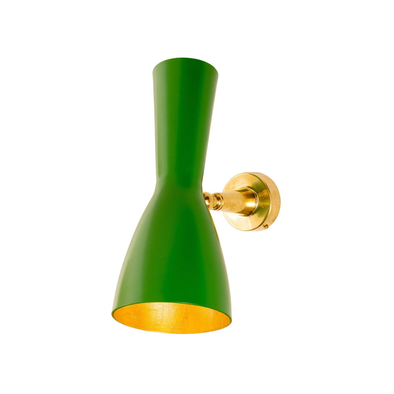 Wormhole grass green short joint arm wall light - ilbronzetto
