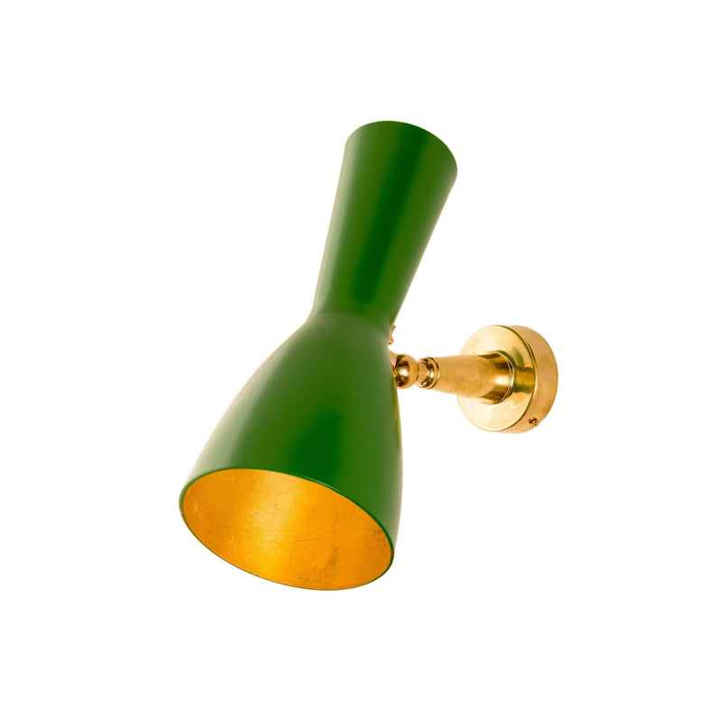 Wormhole grass green short joint arm wall light - ilbronzetto
