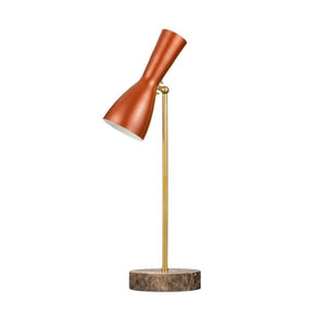 Wormhole orange brass table lamp - ilbronzetto